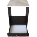 Corp pentru cuptor incorporabil cu sertar Zebra, wenge/MDF Wenge, cu blat Travertin, 60 x 85 x 60 cm
